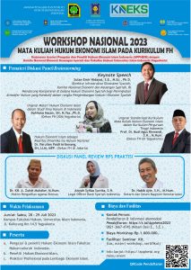 WORKSHOP NASIONAL 2023 MATA KULIAH HUKUM EKONOMI ISLAM PADA KURIKULUM FH